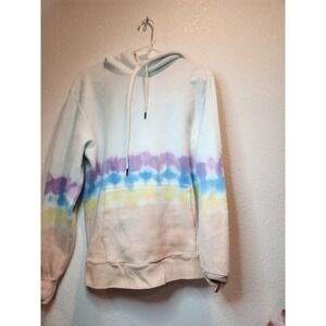 Feat Tie Dye Hoodie Pullover Pastel‎ Cozy Comfy Sweatshirt Women's Size S